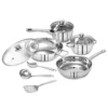 Stainless Steel Cookware Set With Glass Lid